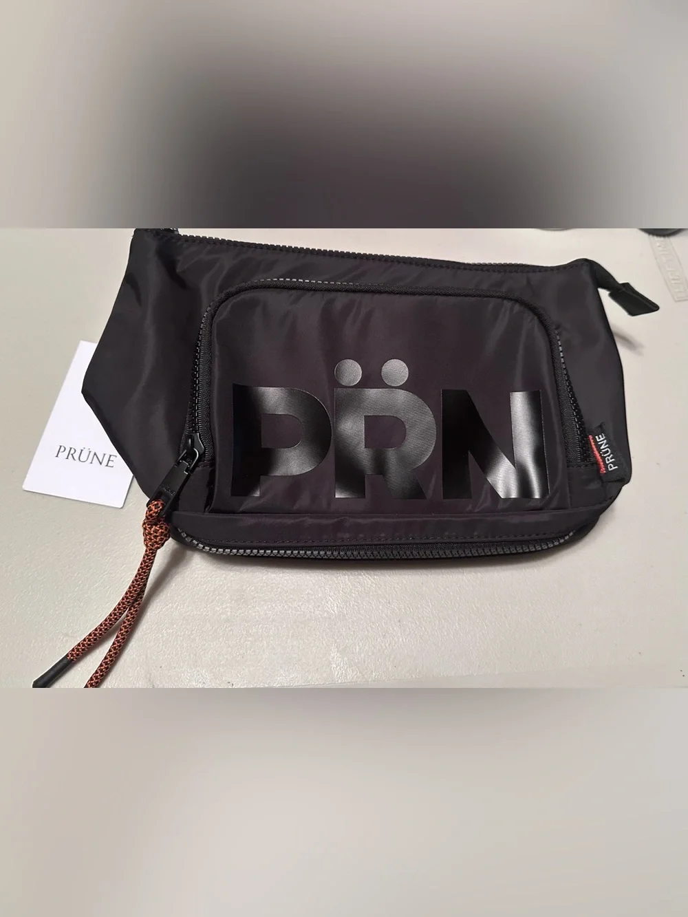 Prüne brand black nylon cosmetic bag NEW!